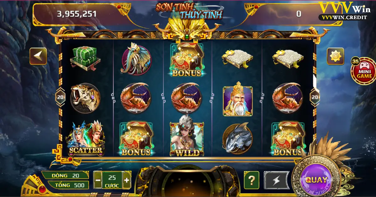 Cách Chơi Sơn Tinh Thủy Tinh - Slots Huyền Thoại Tại VVVWin 2 Slot Sơn Tinh Thủy Tinh là gì? Cốt truyện huyền thoại tại VVVWin