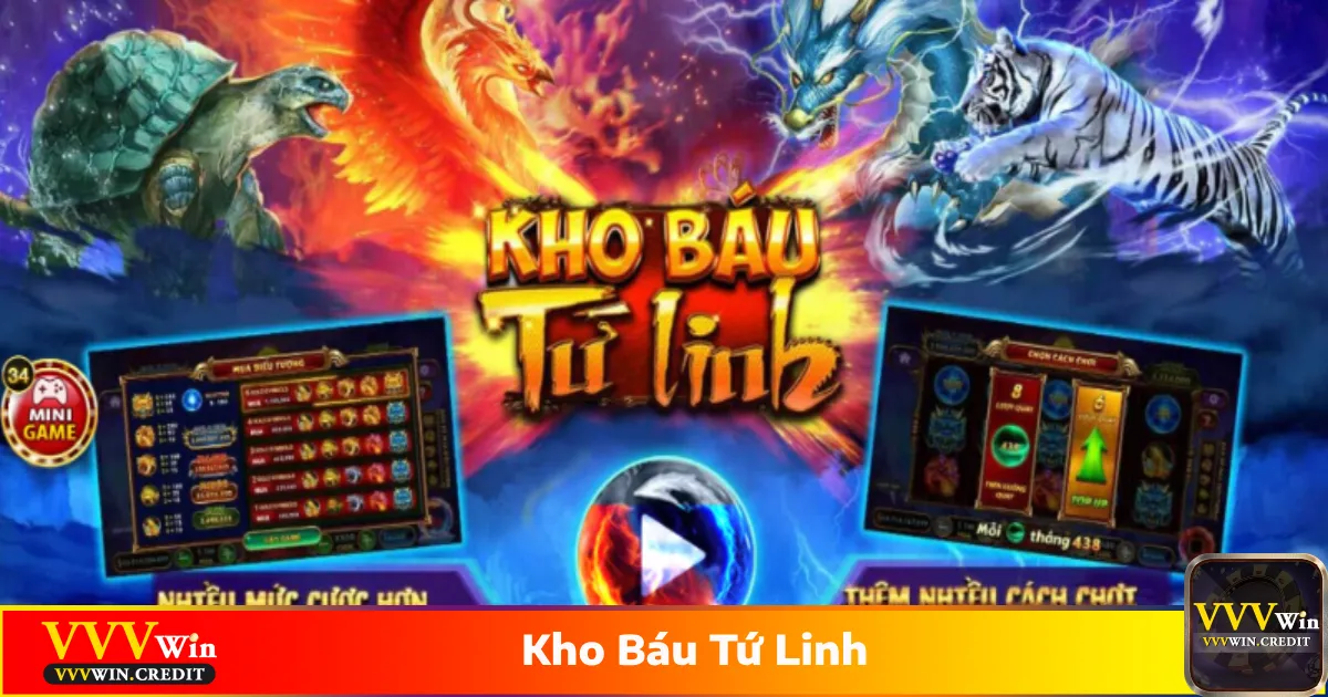 Kho Báu Tứ Linh - Hành Trình Săn Thưởng Khủng Tại VVVWin 4 Các biểu tượng đặc biệt và cách kích hoạt tính năng thưởng