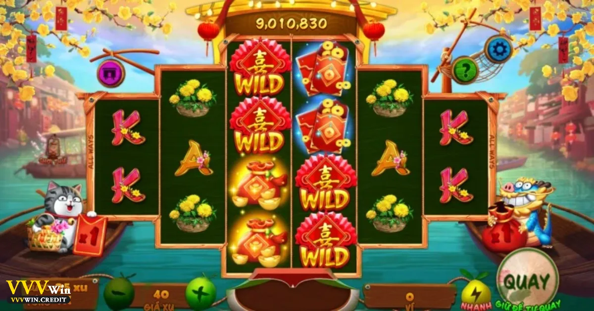 Slot Sắc Xuân Chợ Tết - Tận Hưởng Không Khí Lễ Hội VVVWin 4 Biểu tượng đặc biệt và cách kích hoạt tính năng thưởng